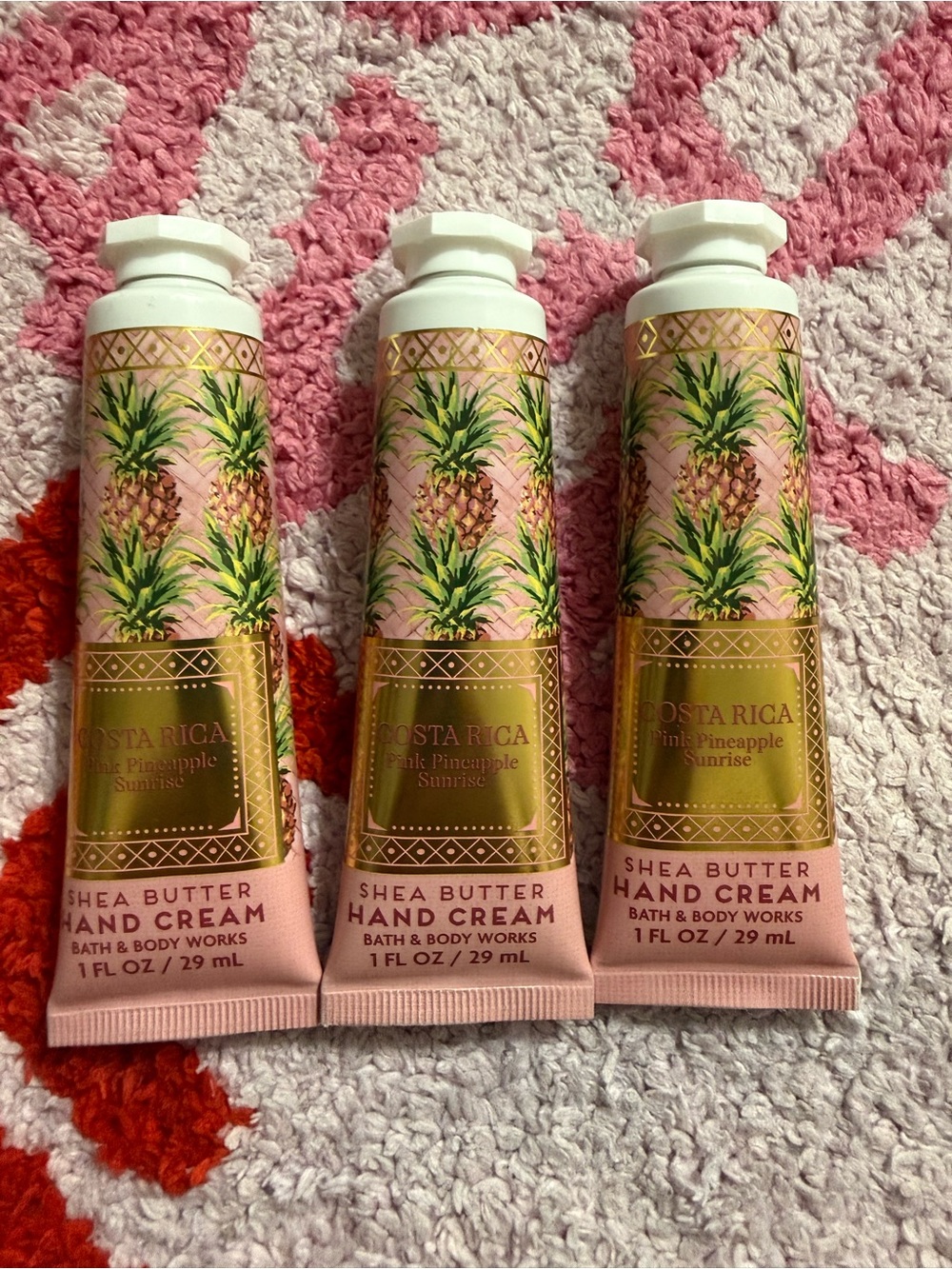 3 Costa Rica pink pineapple sunrise hand cream